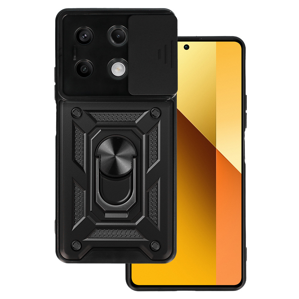Slide Camera Armor Ümbris jaoks Xiaomi Redmi Note 13 5G Must