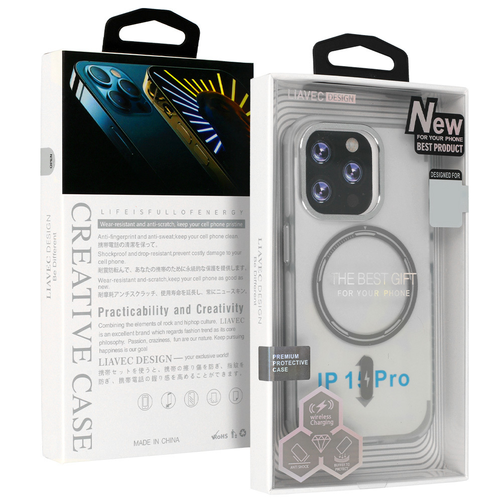 Smooth Feeling Magsafe Ümbris jaoks Iphone 15 Plus valge