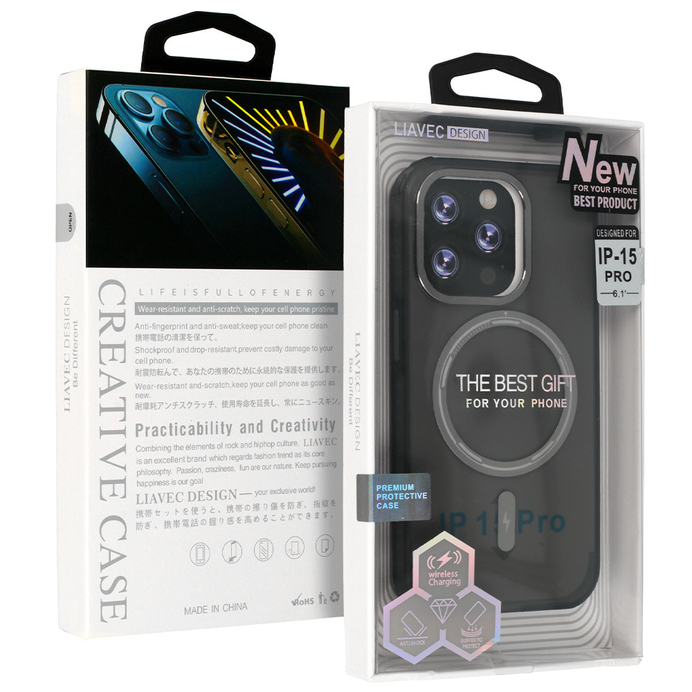 Smooth Feeling Magsafe Ümbris jaoks Iphone 15 Plus must