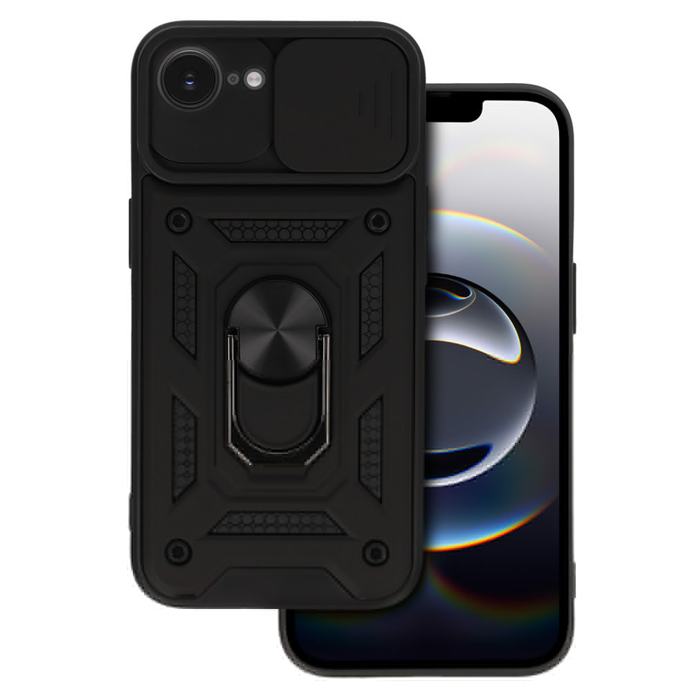 Slide Camera Armor Ümbris jaoks Iphone 16e Must