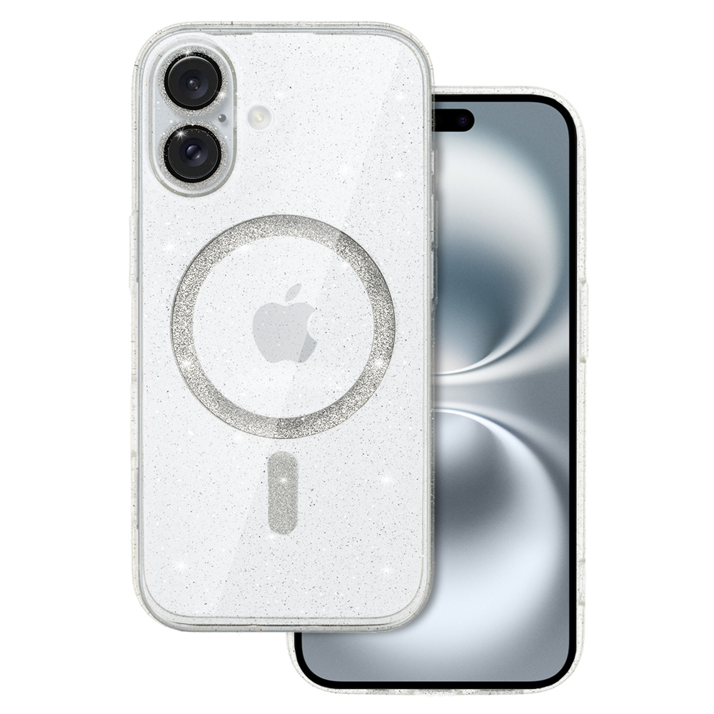 Glitter Magsafe Ümbris jaoks Iphone 16 läbipaistev