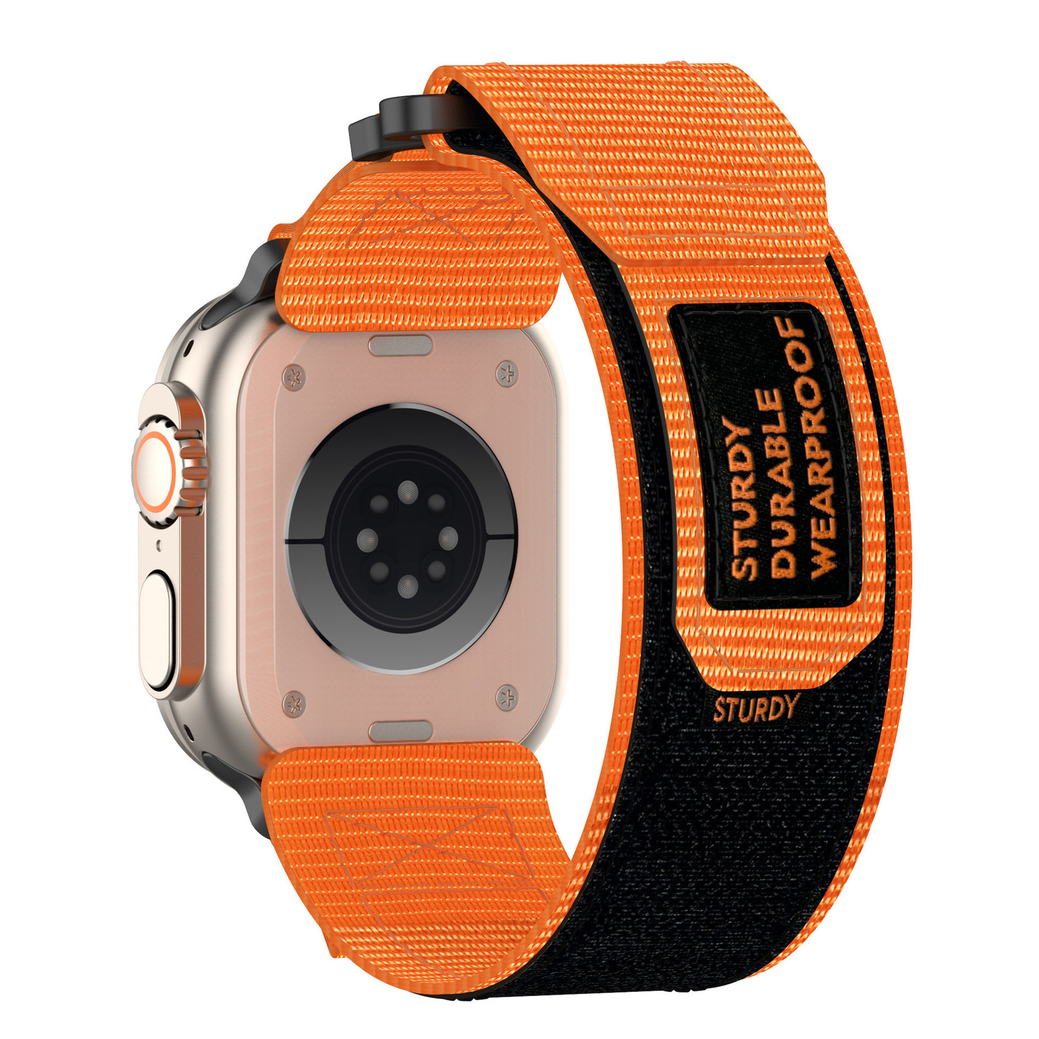 Nylon loop jaoks Apple Watch 38/40/41 design 4 oranž