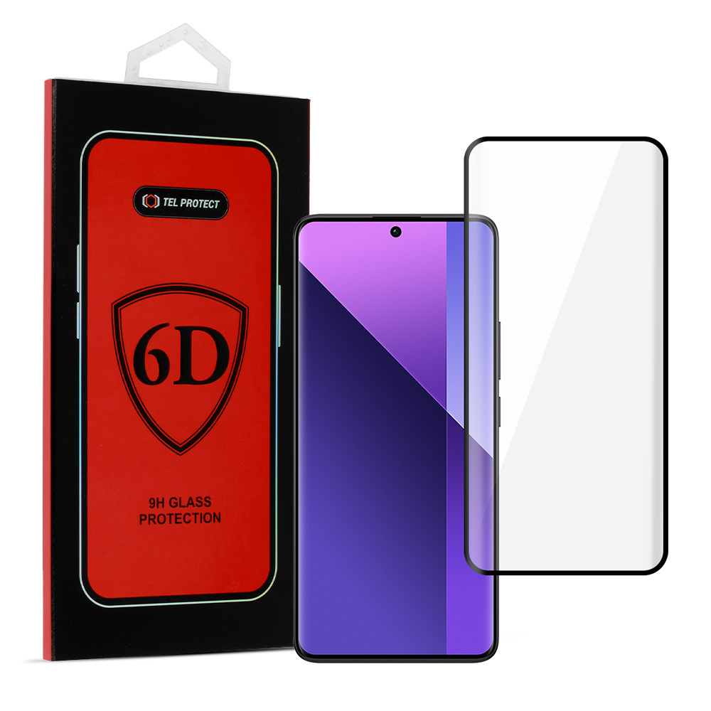 Tel Protect Full Glue 6D Karastatud klaas jaoks XIAOMI REDMI NOTE 13 PRO PLUS 5G BLACK