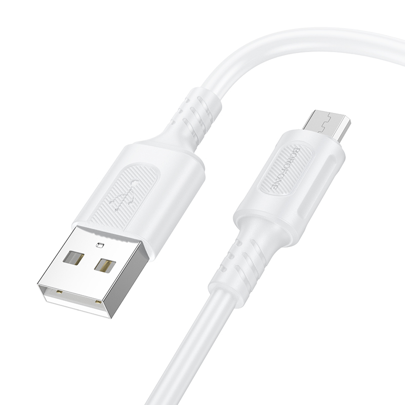 Borofone Kaabel BX111 Feliz - USB to Micro USB - 2,4A 1 metre valge