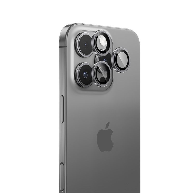 Benks Tempered glass Glass Warrior Lens Protector on camera jaoks Iphone 16 Pro/16 Pro Max (lens 3 pieces) hõbedane