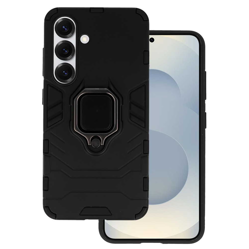 Ring Armor Ümbris jaoks Samsung Galaxy S25 Must