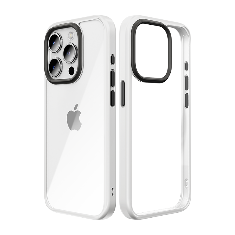 Rock Guard Series Ümbris jaoks Iphone 15 Plus läbipaistev-valge