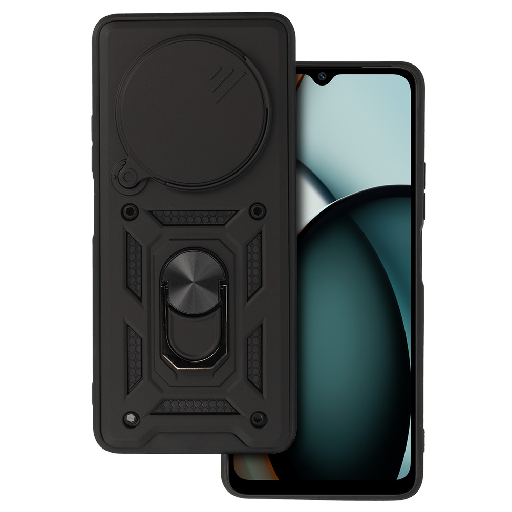 Slide Camera Armor Ümbris jaoks Xiaomi Redmi A3 Pro Must