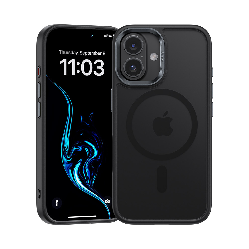 Benks Magnetic Mist Ümbris Metal Frame jaoks Iphone 16 Plus must