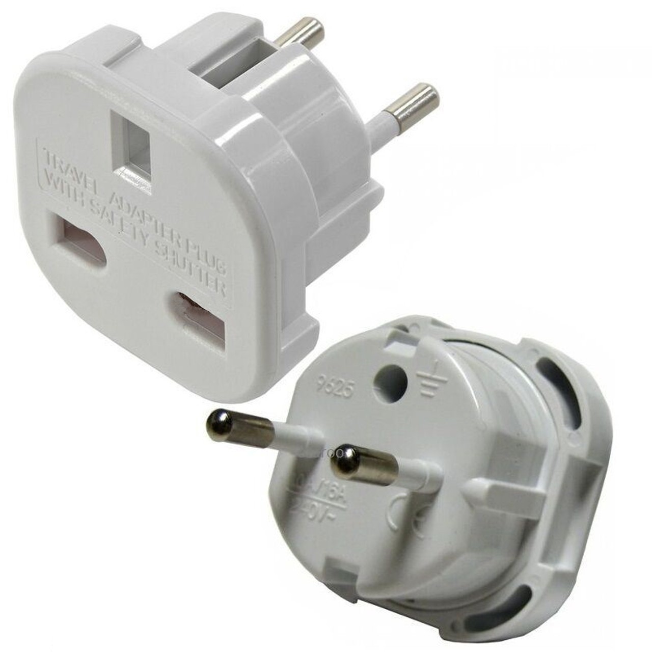 Charging adapter UK-EUR valge