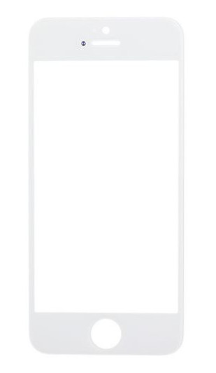 LCD screen glass Apple iPhone 5S/SE with frame and OCA valge V2 ORG