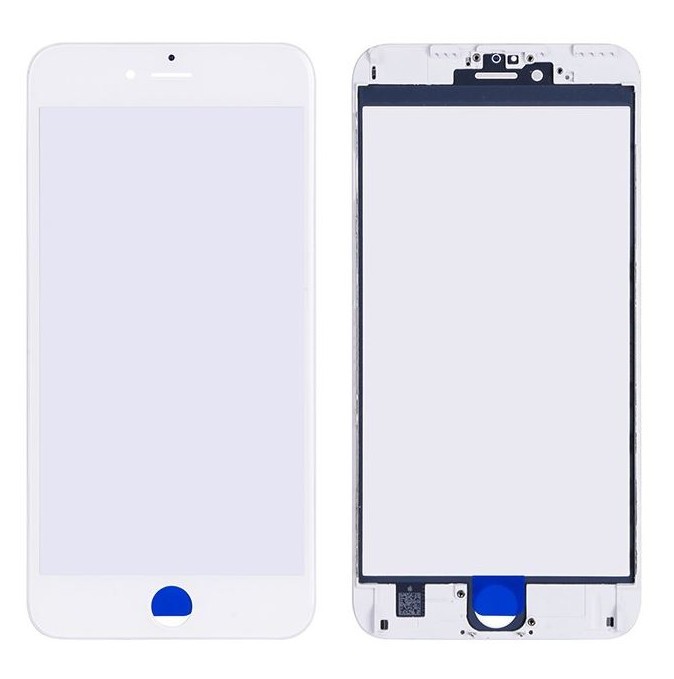 LCD screen glass Apple iPhone 6 Plus with frame and OCA valge V2 ORG