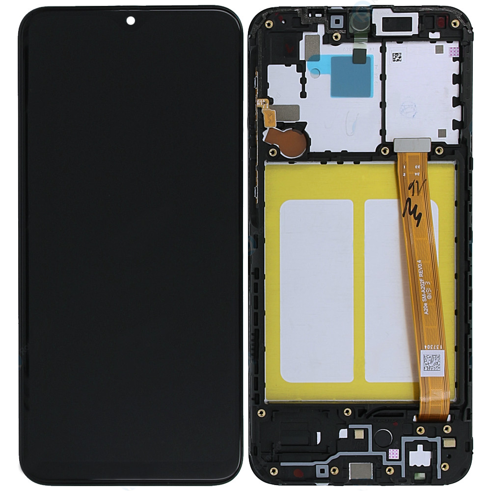 LCD screen Samsung A202 A20e with touch screen and frame original Must (service pack)