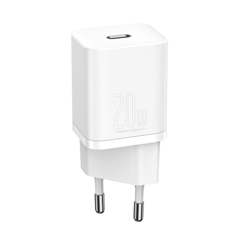 Laadija Baseus Super Si 20W USB-C valge CCSUP-B02
