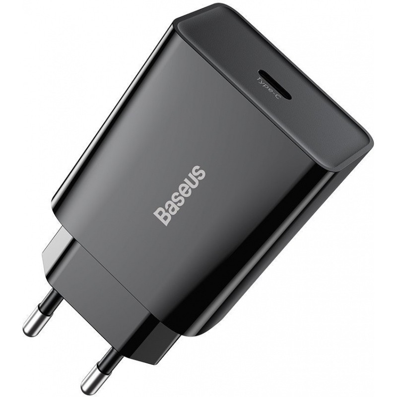 Baseus Speed Mini Quick Laadija, USB-C, PD, 3A, 20W (must)