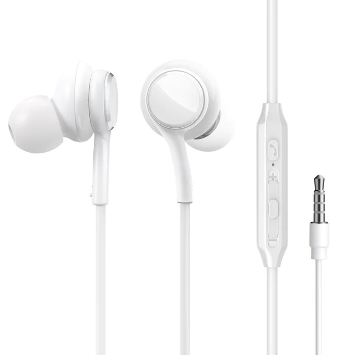 Wired Earphones JR-EW02, Half in Ear (valge)