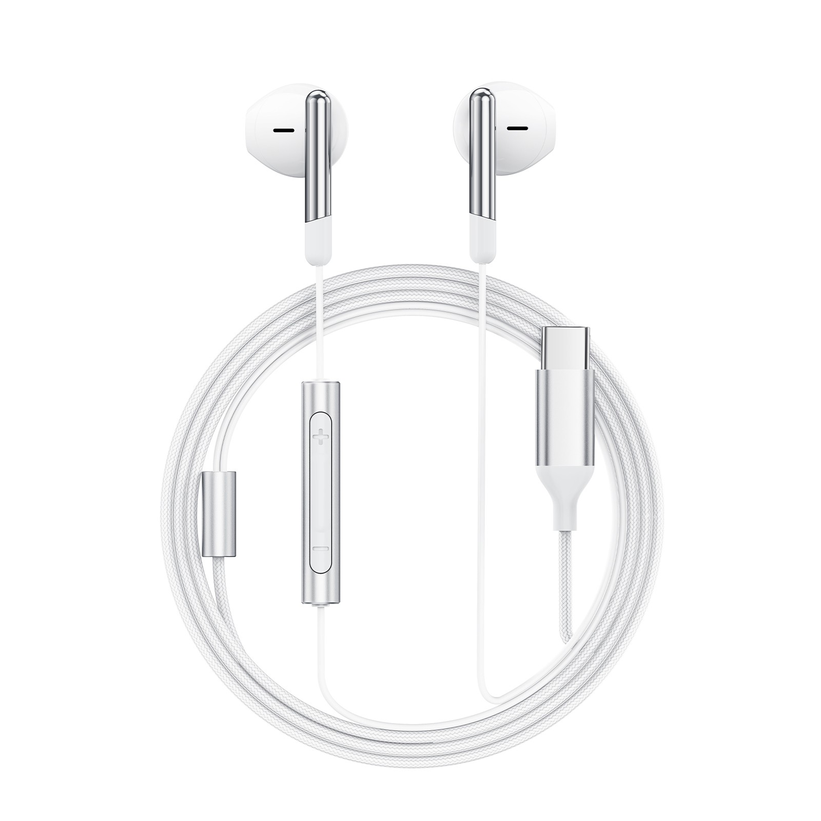 Acefast L3 Wired USB-C Headphones with Microphone - valge