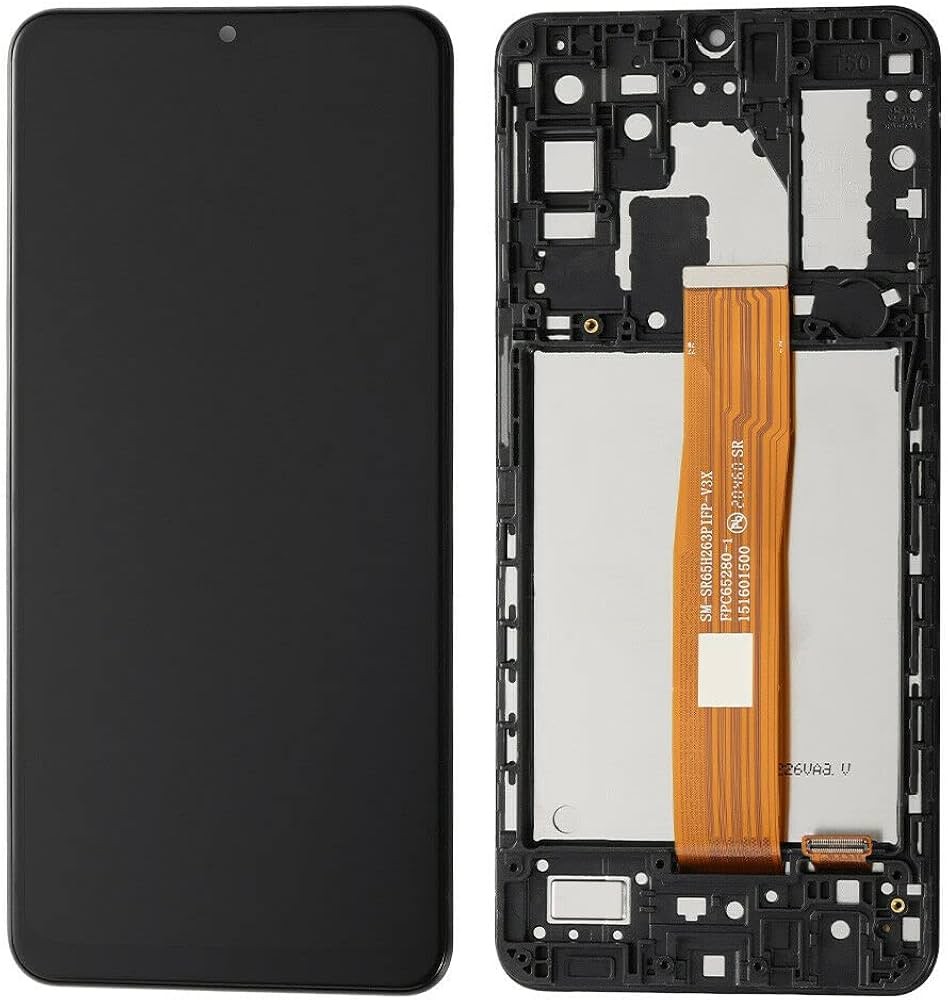 LCD ekraan Samsung A127 A12s 2021 koos touch ekraan koos frame must ORG