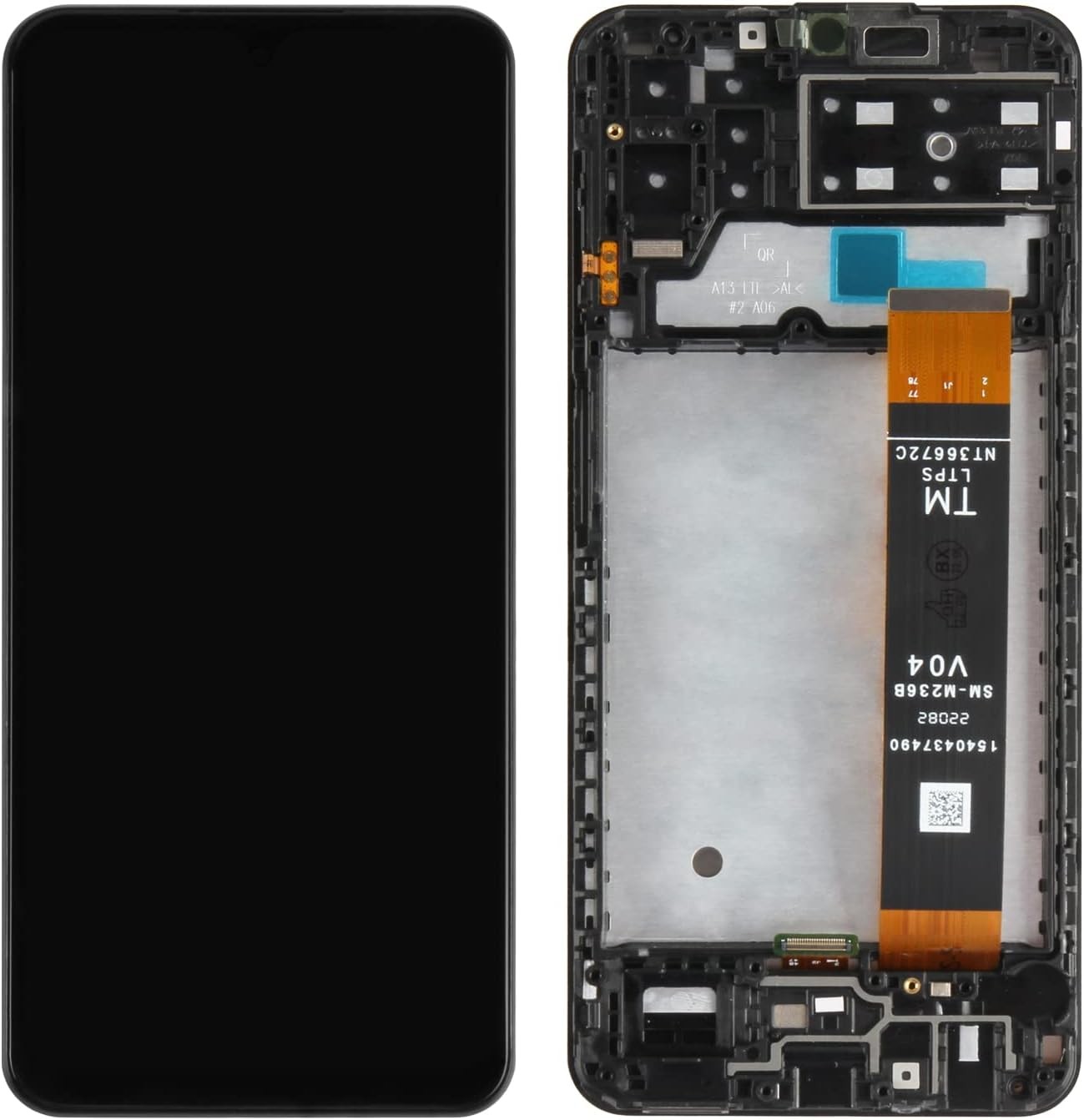 LCD ekraan Samsung A137 A13 2022 koos touch ekraan koos frame must ORG