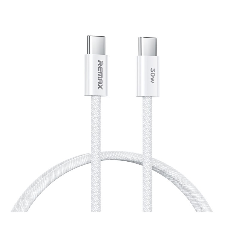 USB kaabel Remax RC-C010 USB-C to USB-C 30W 1.0m valge