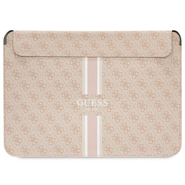 Guess 4G Printed Stripes cover jaoks a 14" laptop - roosa
