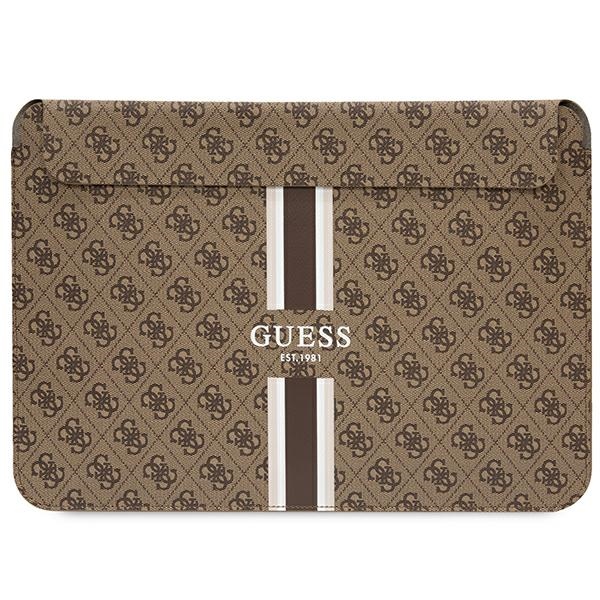 Guess 4G Printed Stripes cover jaoks a 16" laptop - brown