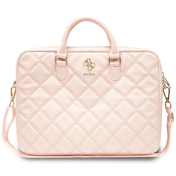 Guess Quilted 4G kott jaoks a 16" laptop - roosa