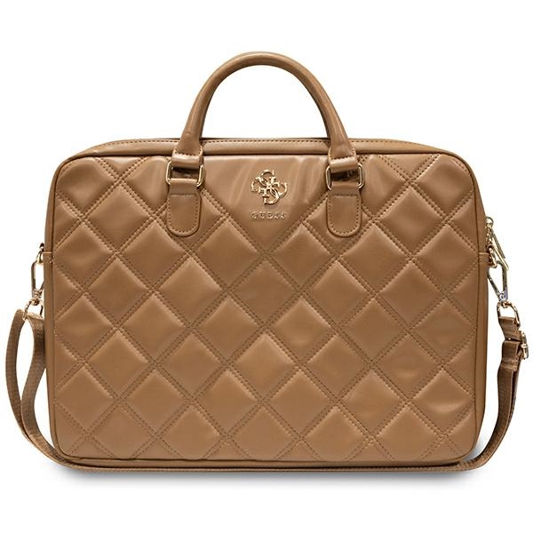 Guess Quilted 4G kott jaoks a 16" laptop - brown