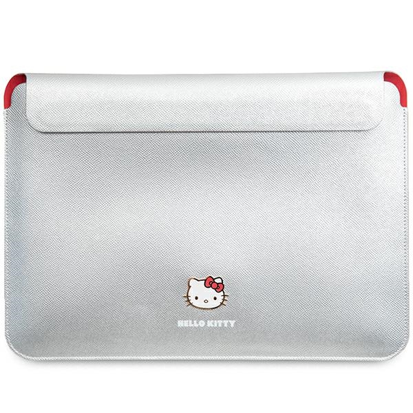 Hello Kitty PU Metal Logo ümbris jaoks a 14" laptop - hõbedane