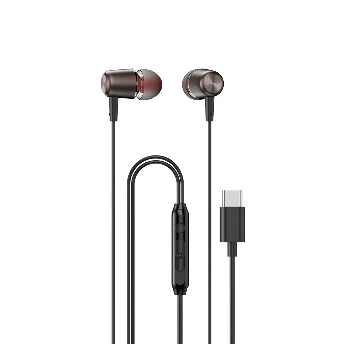 Dudao X1PROT In-Ear Wired USB-C Kõrvaklapid 1.2m - Must