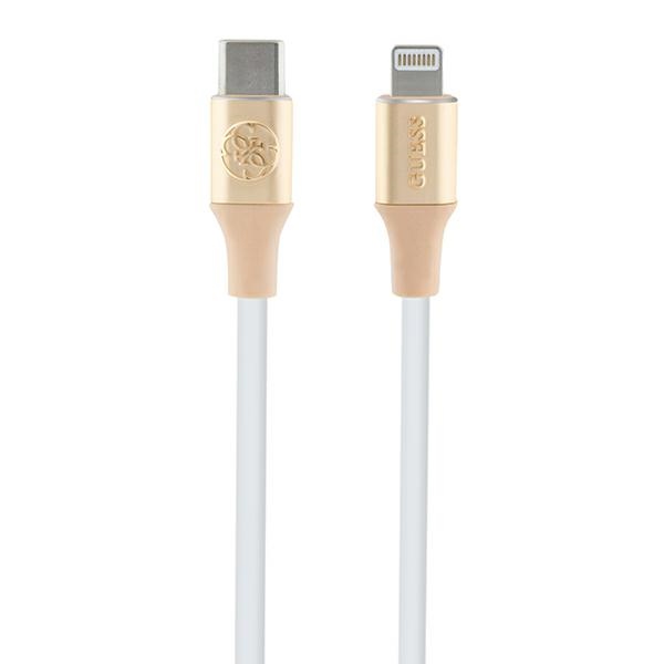 Guess Ebossed Logo USB-C / Lightning kaabel 1.5m fast charging - kuldne