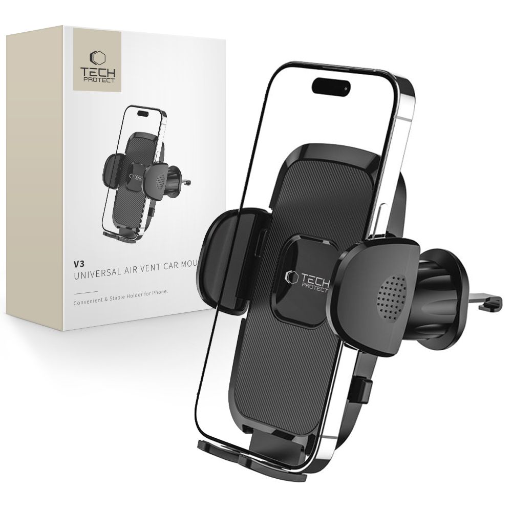 Tech-Protect V3 Car Phone Hoidja jaoks Air Vent - must