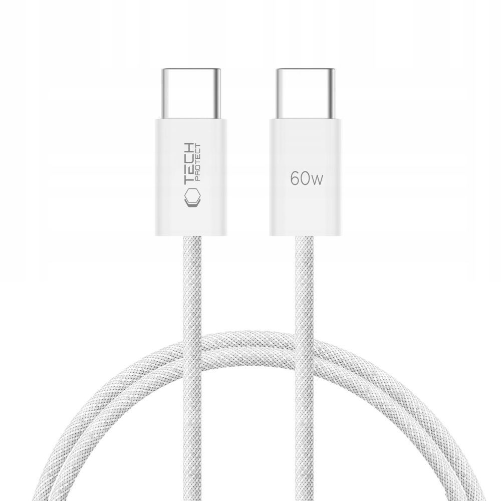 Tech-Protect UltraBoost Classic USB-C / USB-C PD kaabel 60W 3A 1m - valge
