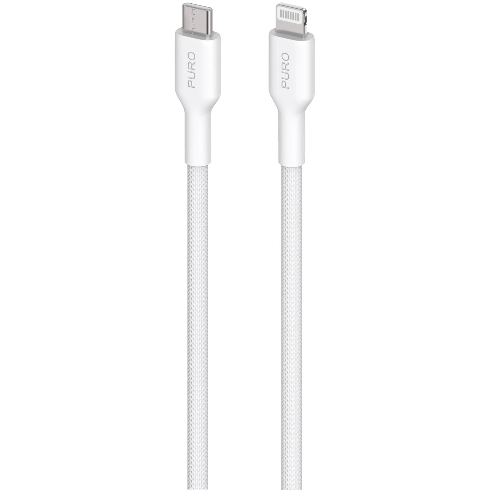 Puro Fabrik USB-C - Lightning Kaabel koos MFI 1.2m - valge