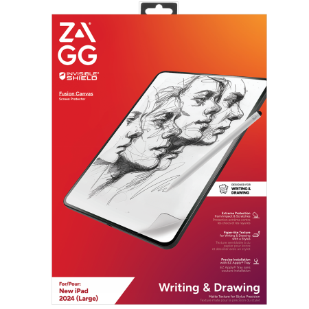 ZAGG InvisibleShield Fusion Canvas Antibacterial Kaitsev Kile Imitating Paper jaoks iPad Air 13" 2024