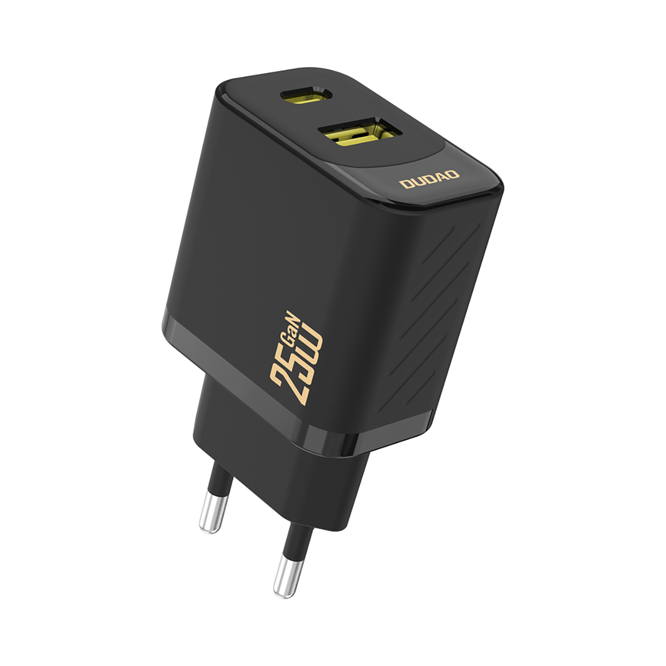 Dudao A26T GaN 25W USB-A, USB-C Laadija - must