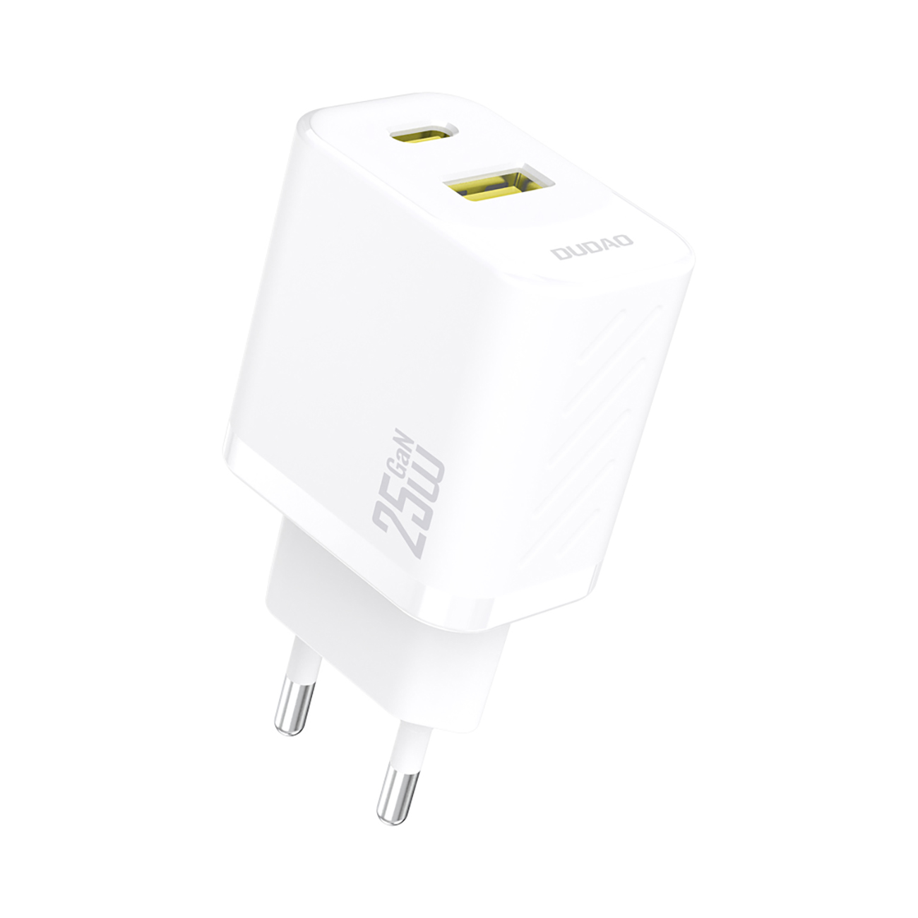 Dudao A26T GaN 25W USB-A, USB-C Laadija - valge