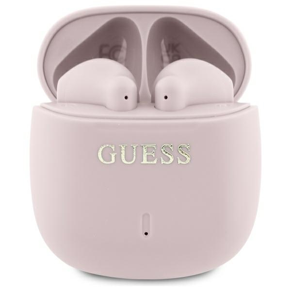 Guess Bluetooth kõrvaklapid GUTWSJ14ESGP TWS + docking station roosa/roosa Printed Classic Logo