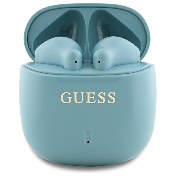 Guess Bluetooth kõrvaklapid GUTWSJ14ESGQ TWS + docking station turquoise/turquoise Printed Classic Logo