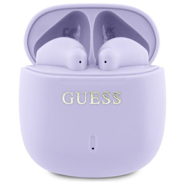 Guess Bluetooth kõrvaklapid GUTWSJ14ESGU TWS + docking station purple/purple Printed Classic Logo