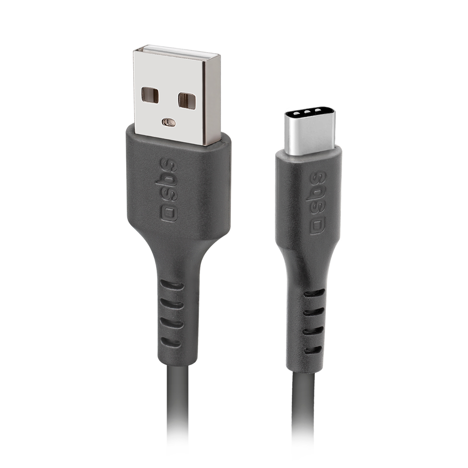 SBS TECABLETC220K USB-A - USB-C Kaabel 2 m - must