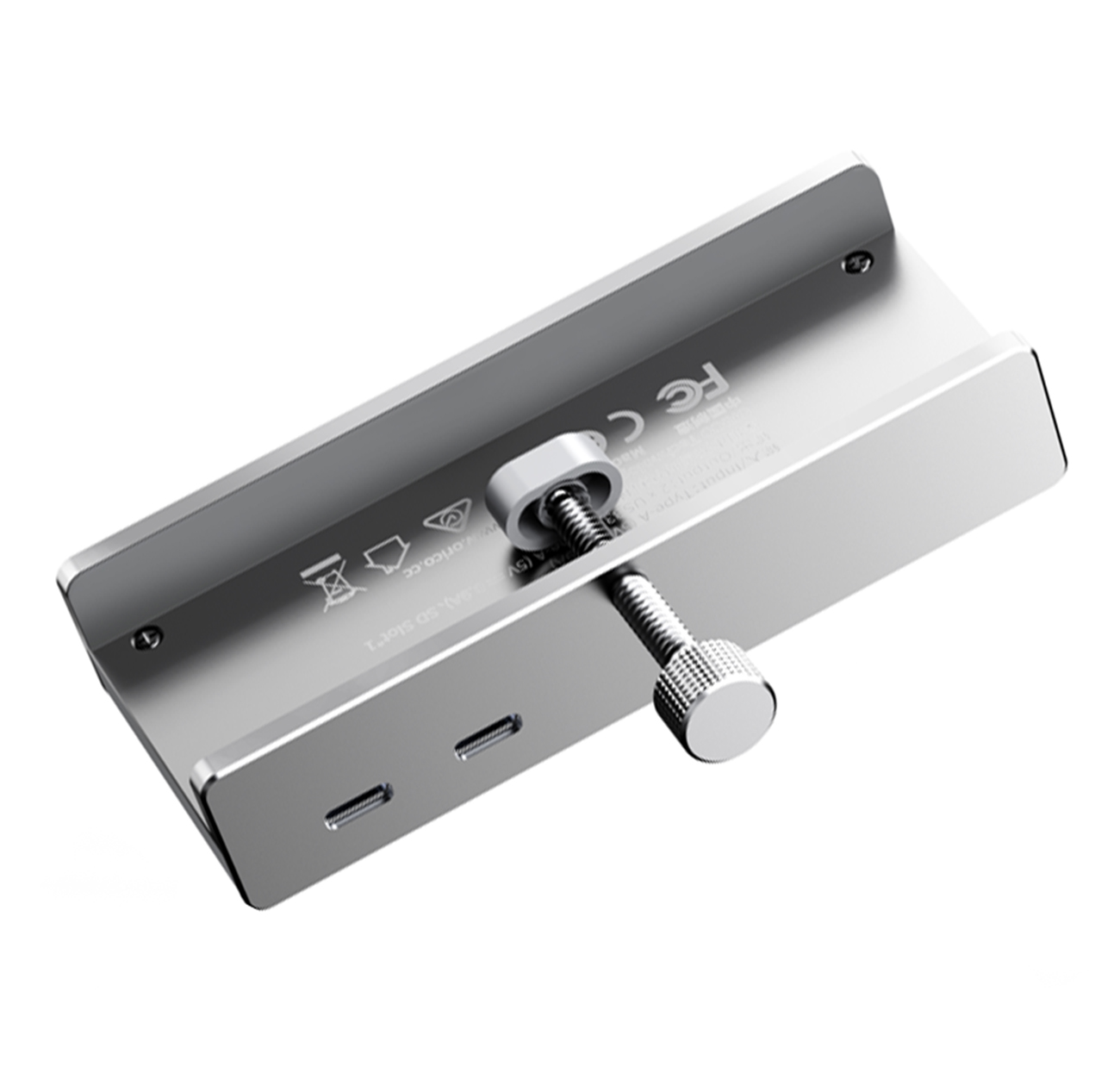 Orico MH5PMM Clamp-mounted Hub USB-C / 2x USB-A 3.0, + SD&TF + 3.5mm Audio - Must