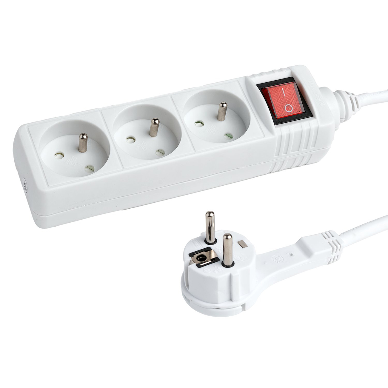 Hama Standard 3-socket power strip 1.5m - valge