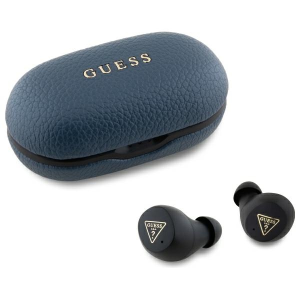 Guess Bluetooth kõrvaklapid GUTWSPGTSPSB TWS + docking station sinine/sinine Grained Classic Logo