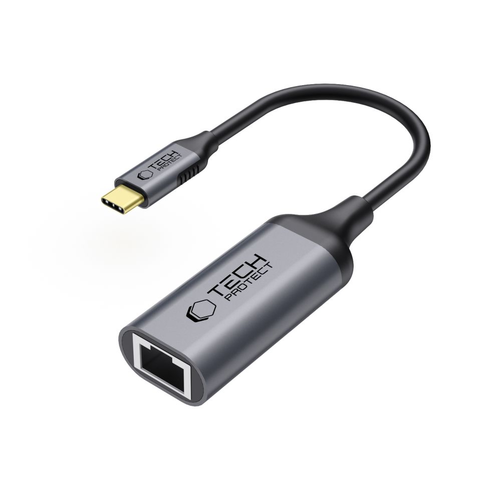 Tech-Protect UltraBoost USB-C to Ethernet RJ45 1000Mbps Adapter - must