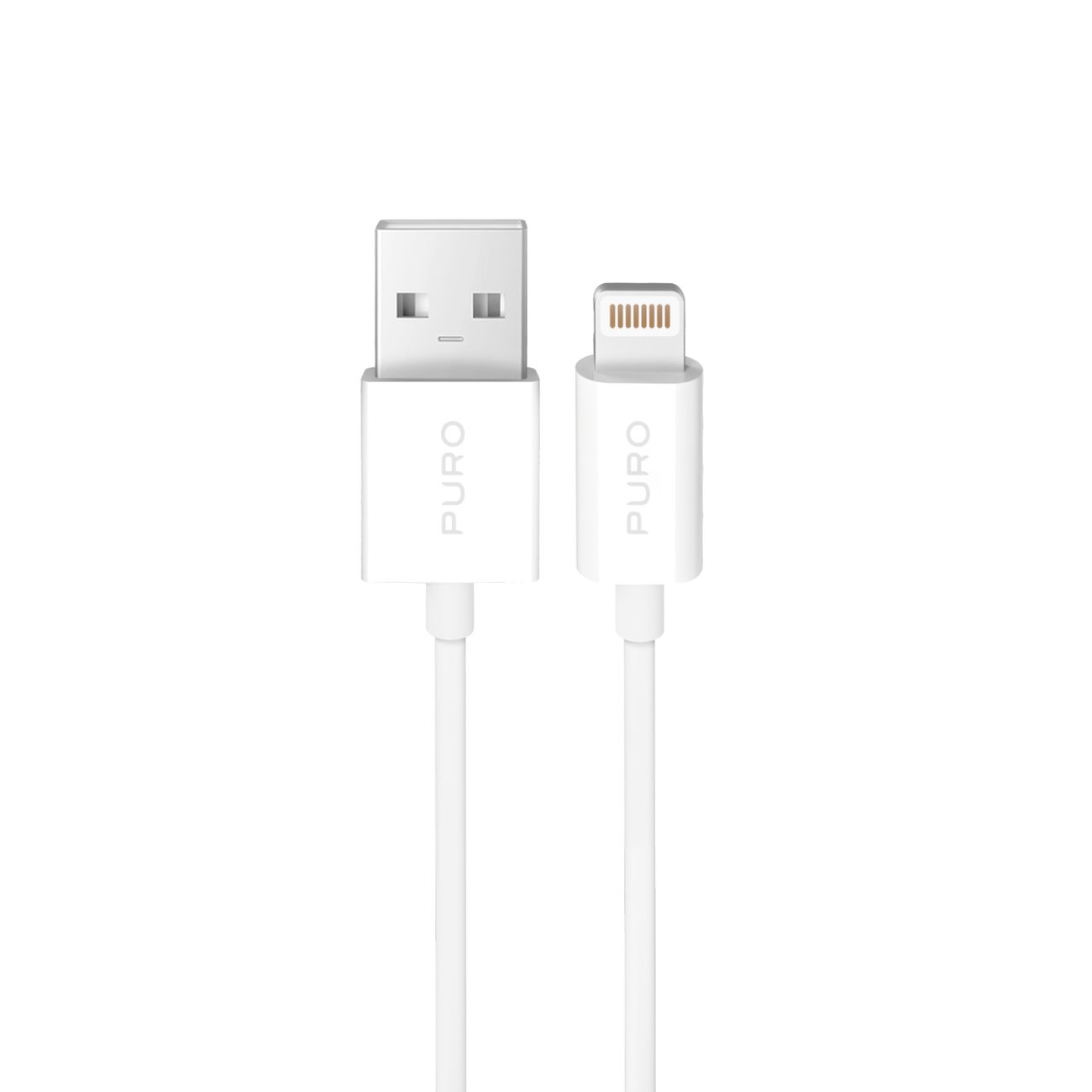 Puro TPE 12W USB-A - Lightning Kaabel 2m - valge