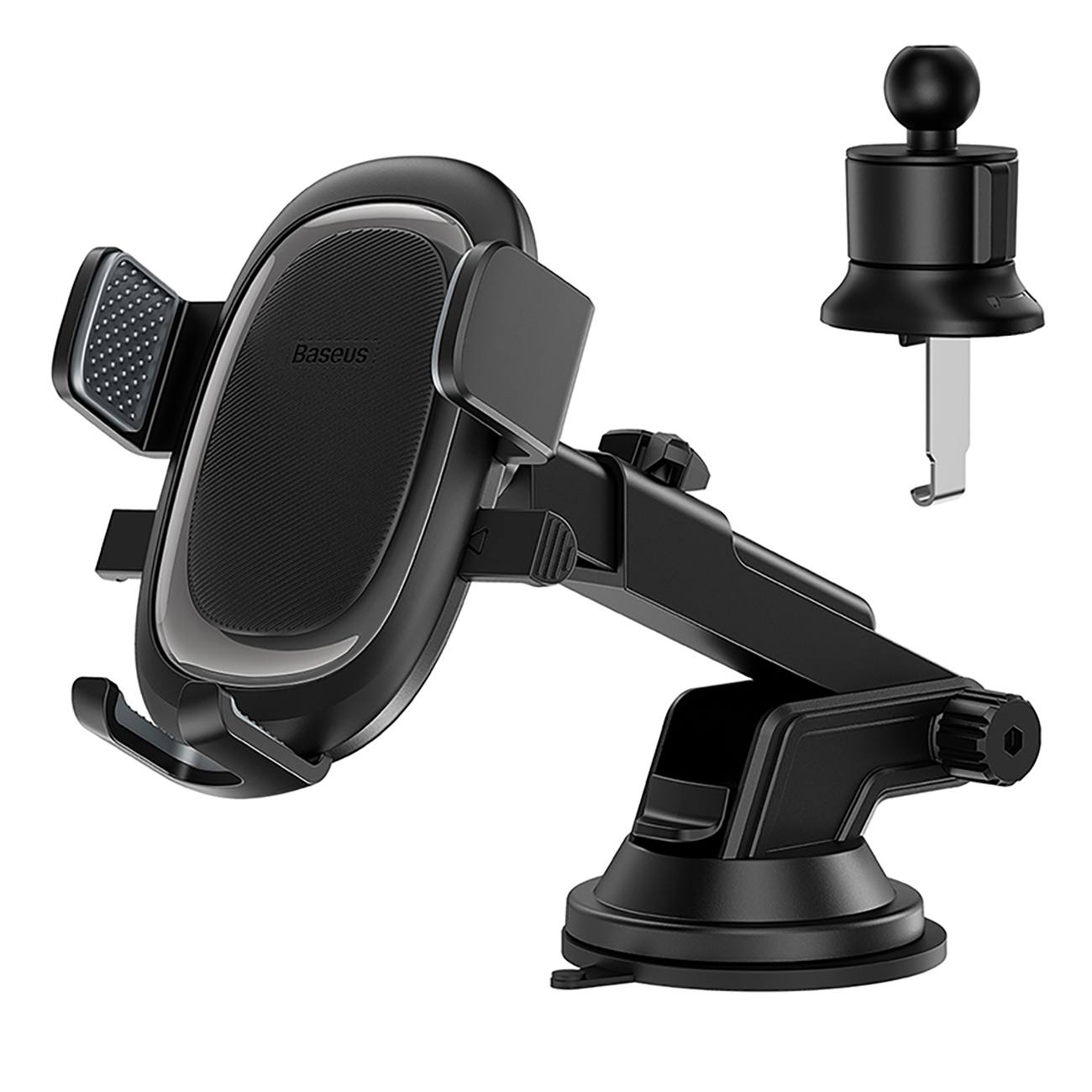Baseus UltraControl Pro Clamp-on Car Hoidja with Suction Cup/Hook jaoks Air Vent - must