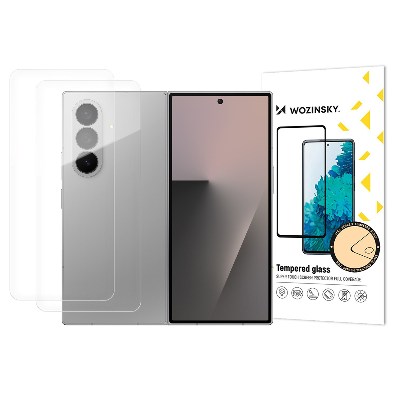 Wozinsky TPU Full Body Ekraanikaitse jaoks Samsung Galaxy Z Fold 7, Set of 2