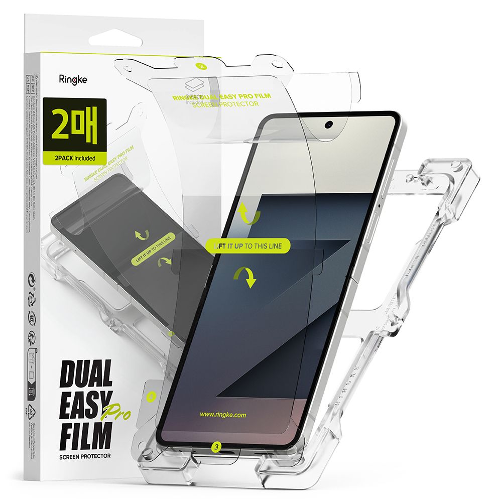 Ringke Dual Easy Pro 2-pack protective film jaoks Samsung Galaxy Z Flip 7 - läbipaistev