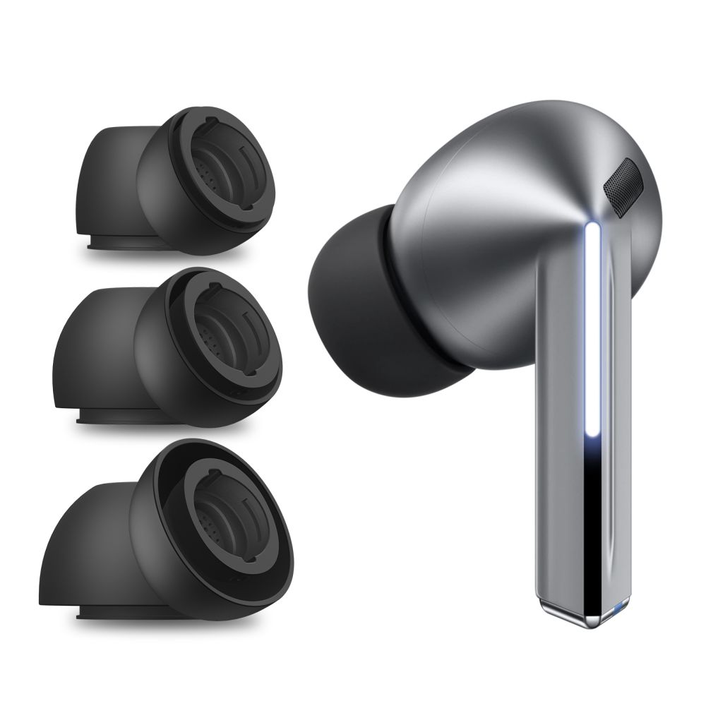 Tech-Protect Ear Tips jaoks Samsung Galaxy Buds 3 Pro in sizes S / M / L - must (3 pcs.)